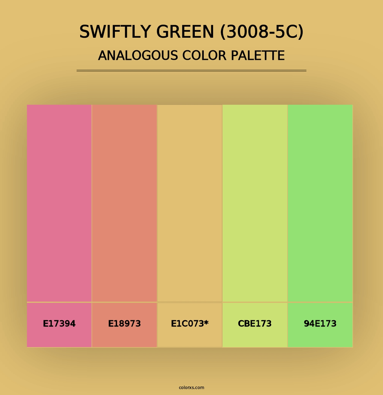 Swiftly Green (3008-5C) - Analogous Color Palette