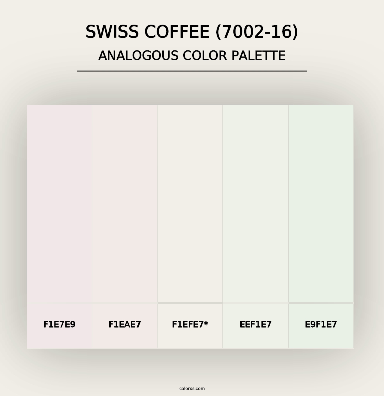 Swiss Coffee (7002-16) - Analogous Color Palette