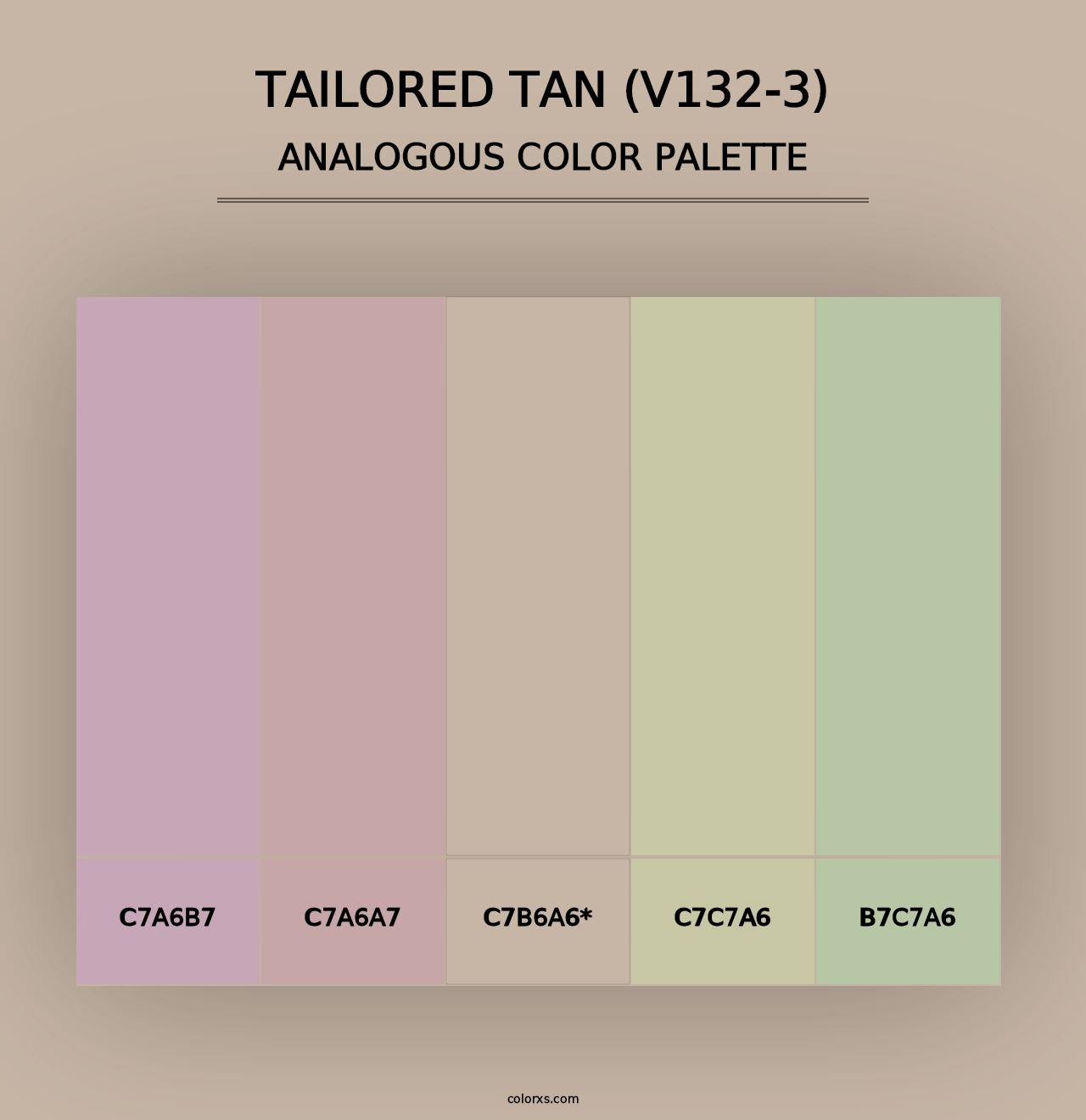 Tailored Tan (V132-3) - Analogous Color Palette