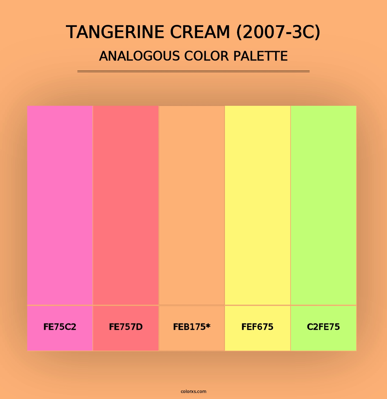 Tangerine Cream (2007-3C) - Analogous Color Palette