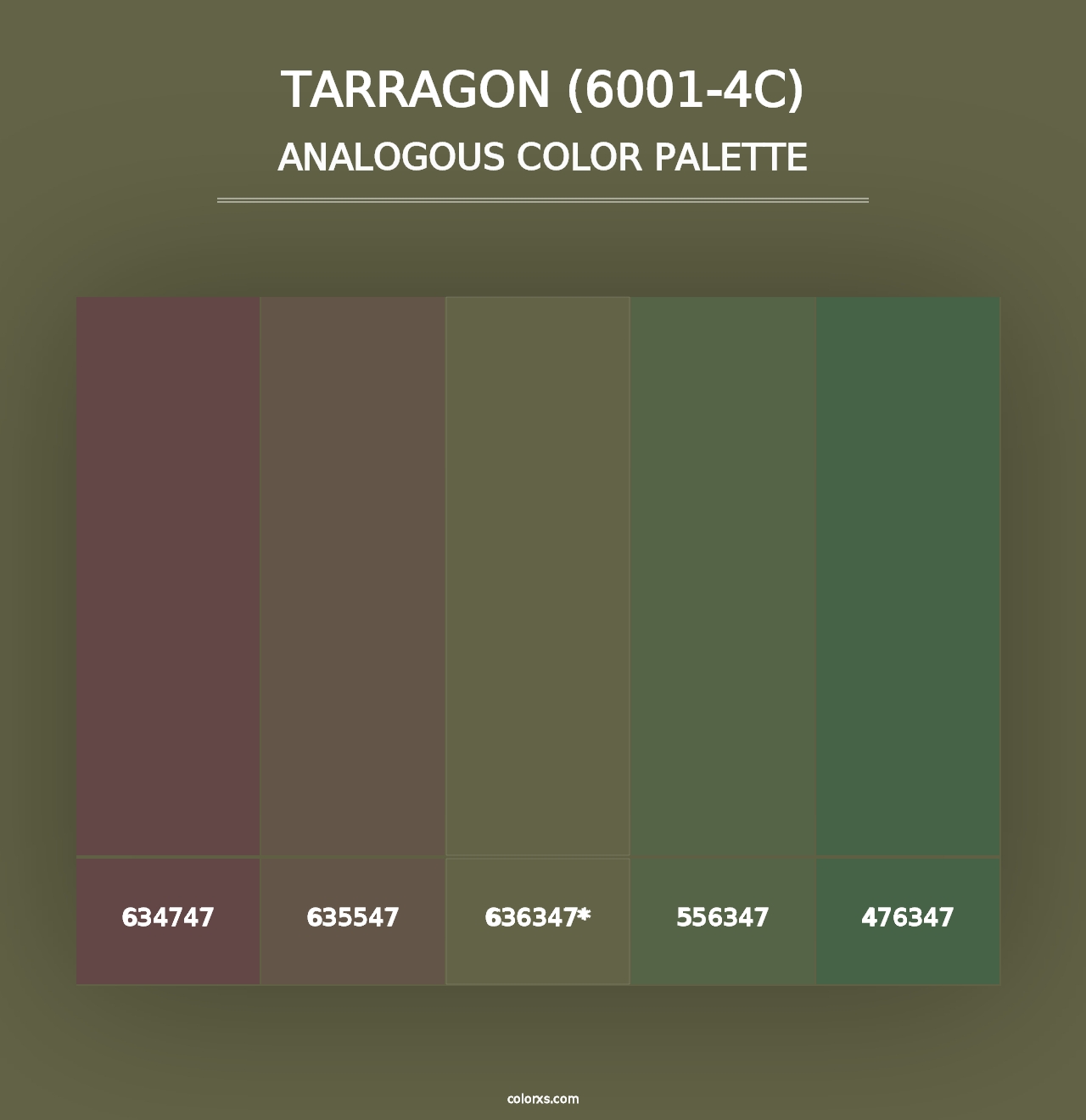 Tarragon (6001-4C) - Analogous Color Palette