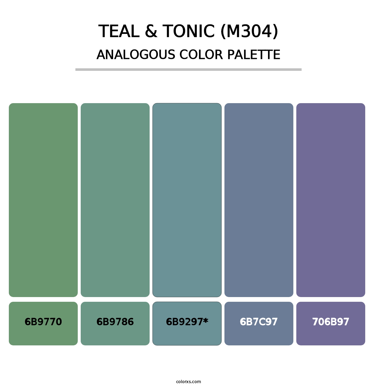 Teal & Tonic (M304) - Analogous Color Palette