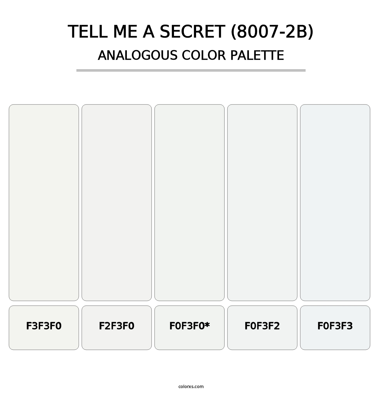 Tell Me a Secret (8007-2B) - Analogous Color Palette