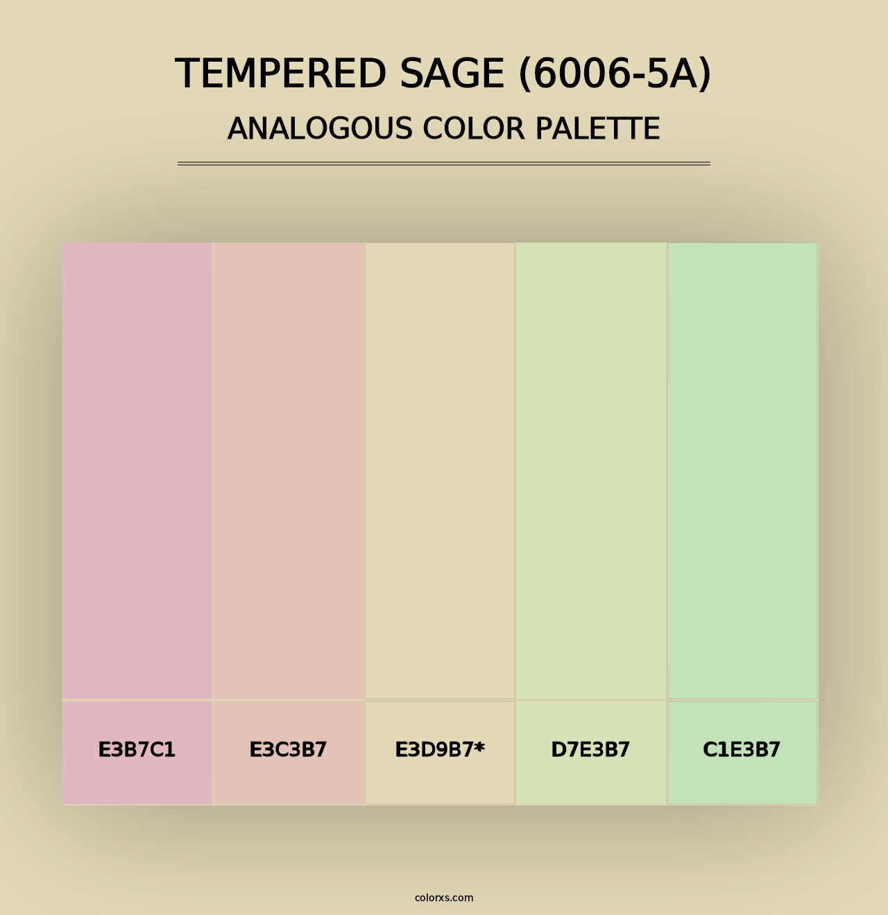 Tempered Sage (6006-5A) - Analogous Color Palette