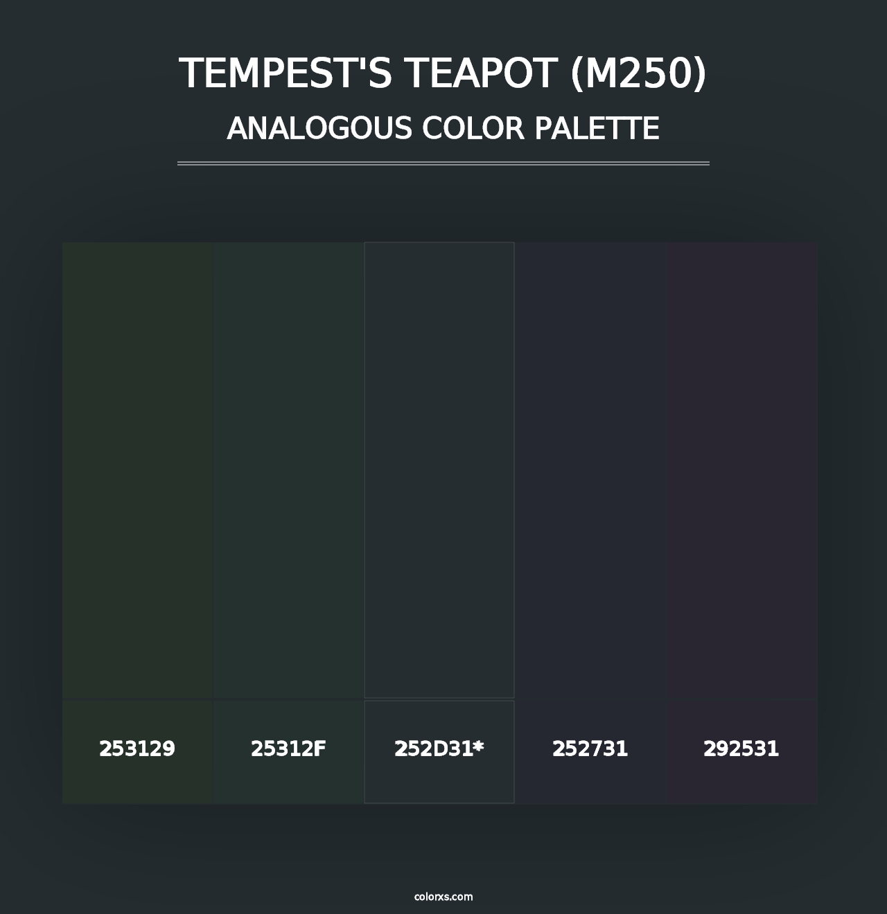 Tempest's Teapot (M250) - Analogous Color Palette