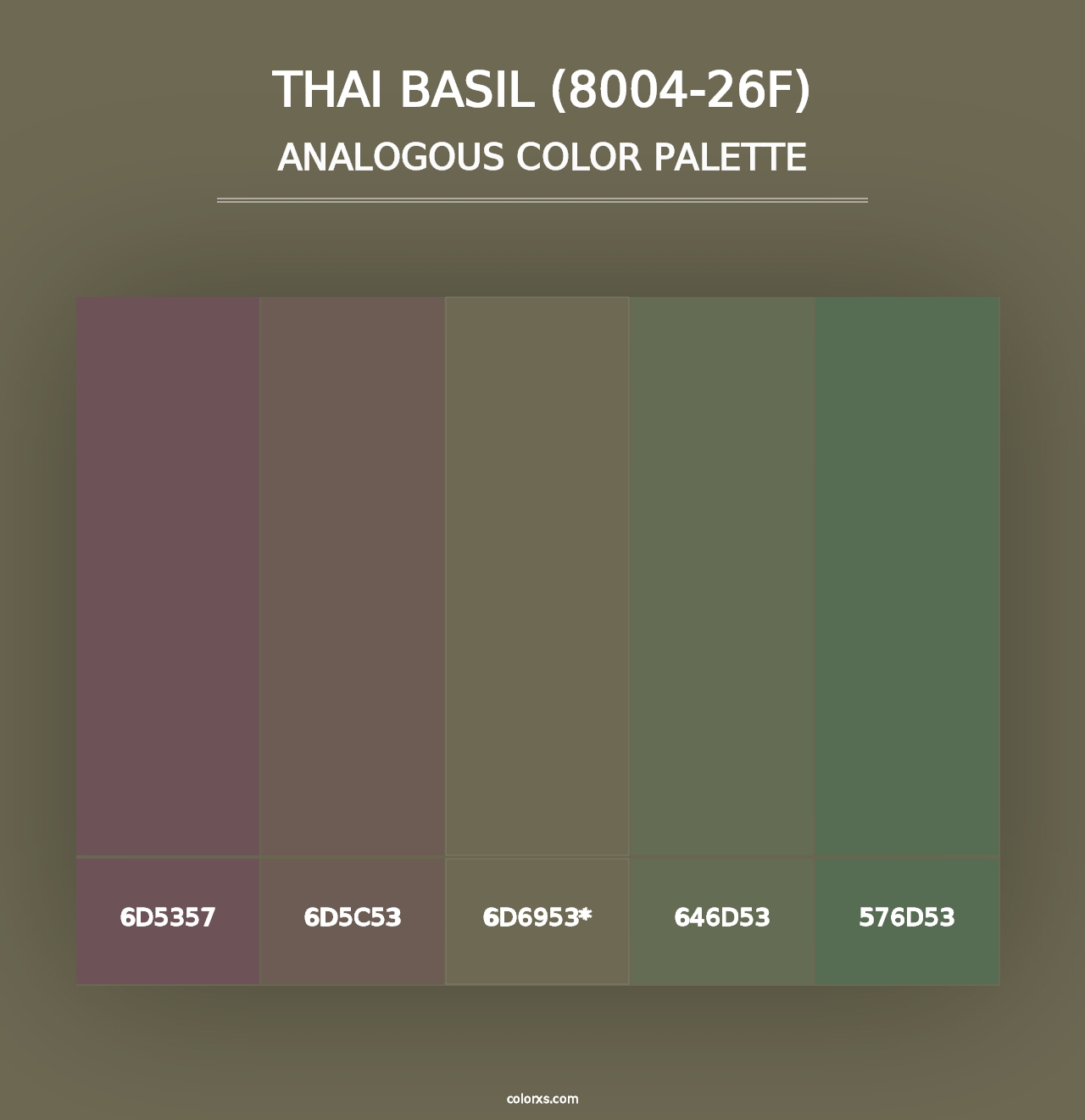 Thai Basil (8004-26F) - Analogous Color Palette