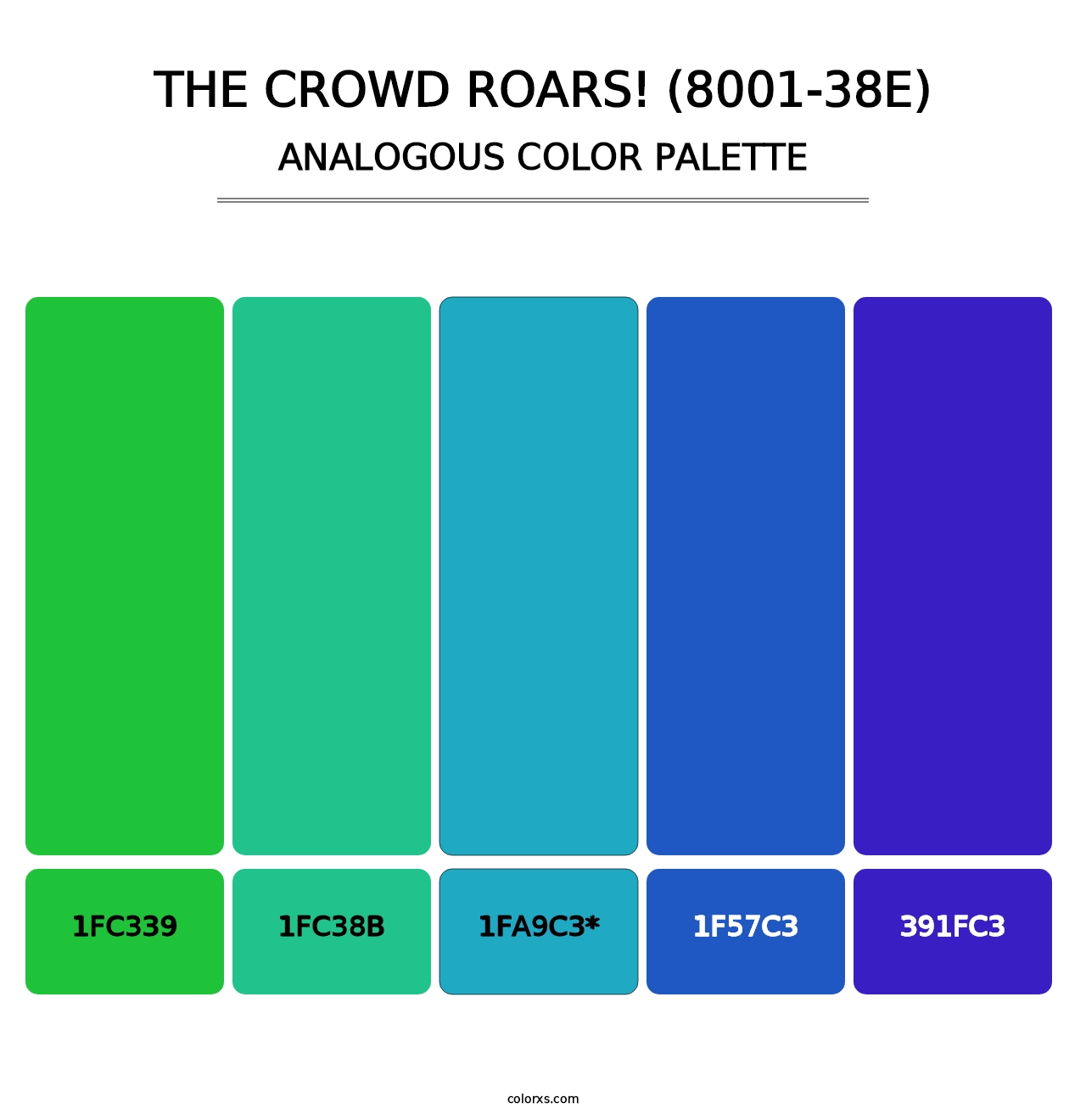 The Crowd Roars! (8001-38E) - Analogous Color Palette