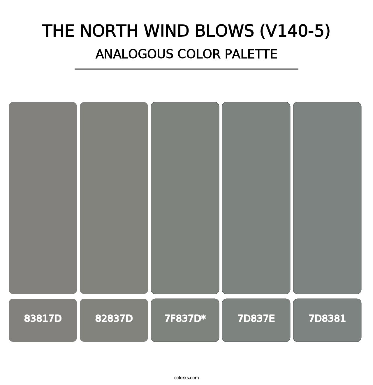 The North Wind Blows (V140-5) - Analogous Color Palette