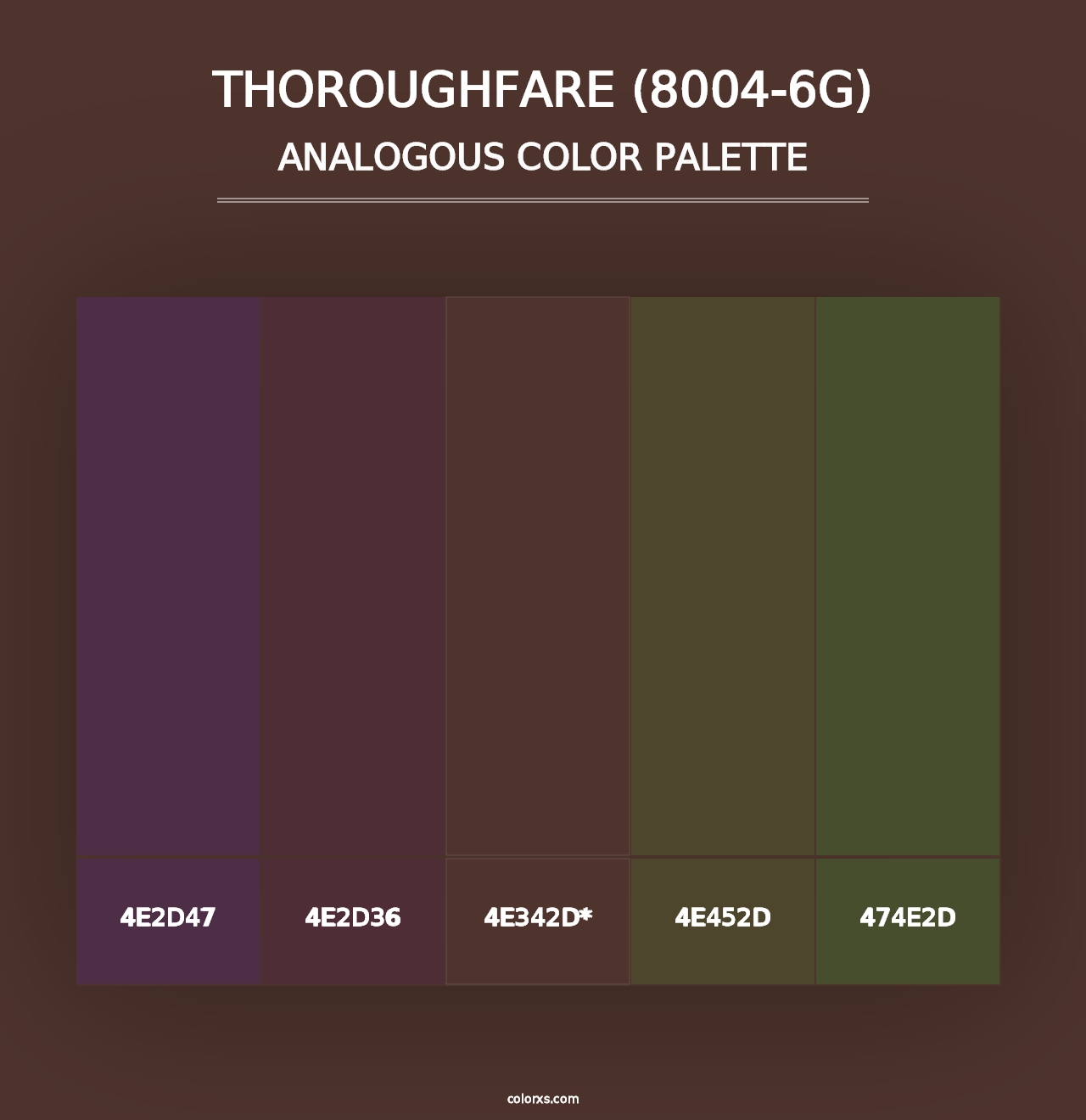 Thoroughfare (8004-6G) - Analogous Color Palette