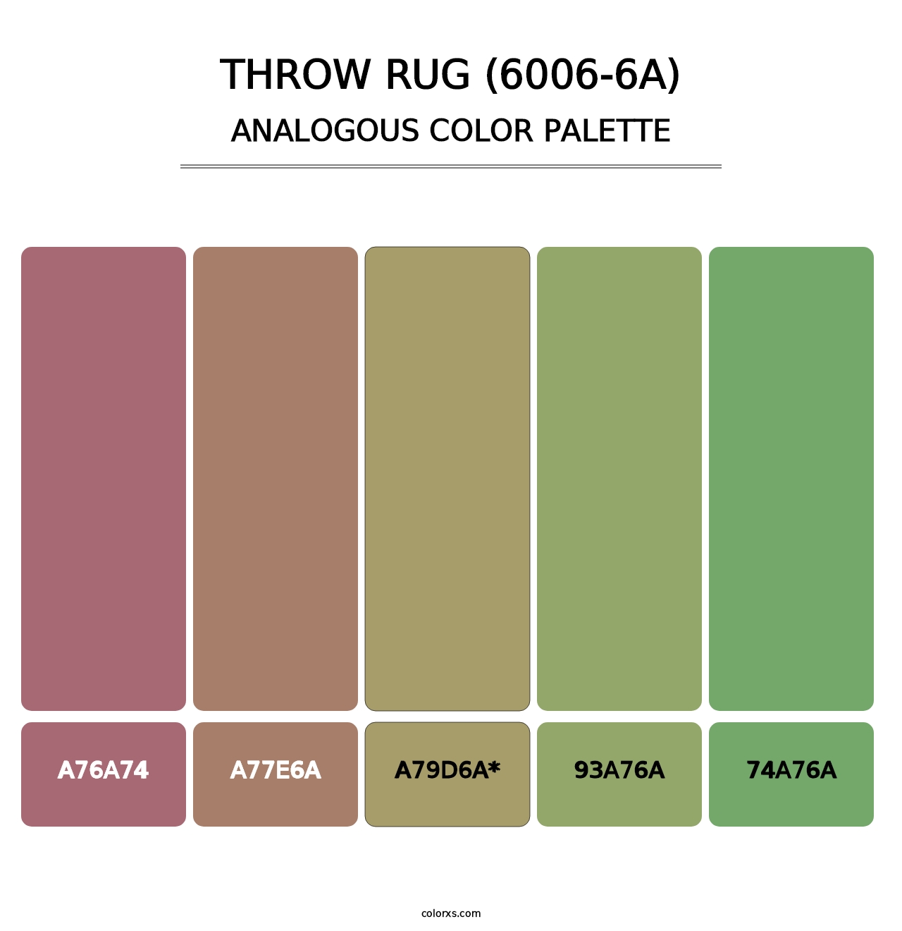 Throw Rug (6006-6A) - Analogous Color Palette