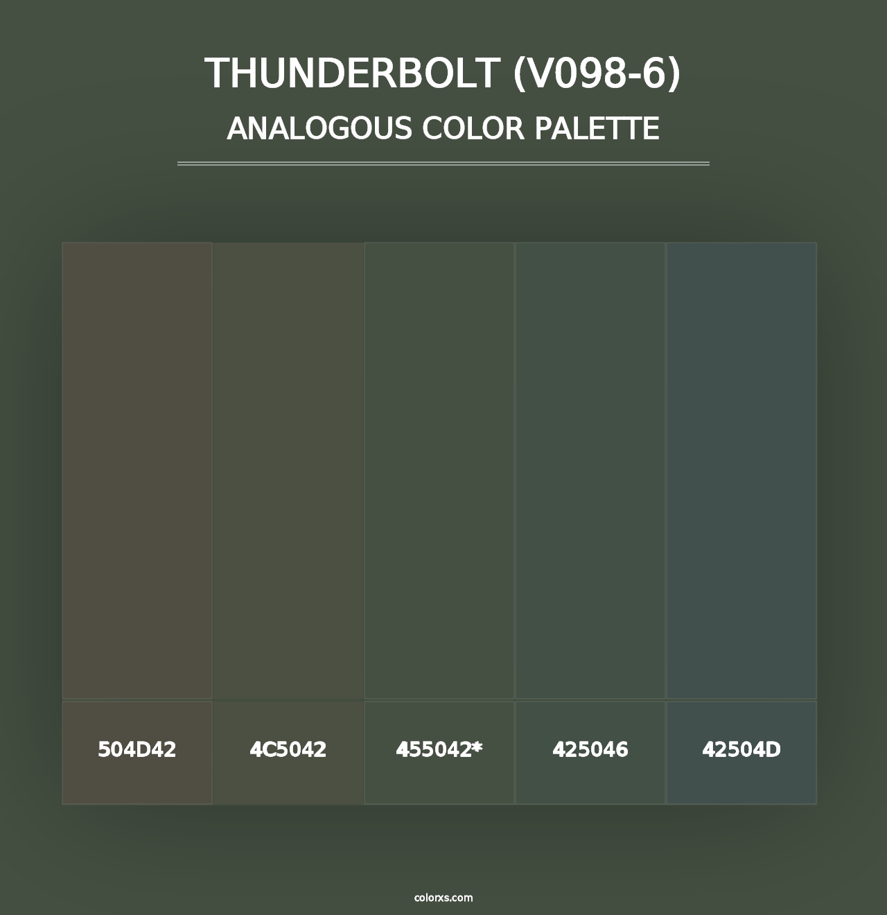 Thunderbolt (V098-6) - Analogous Color Palette