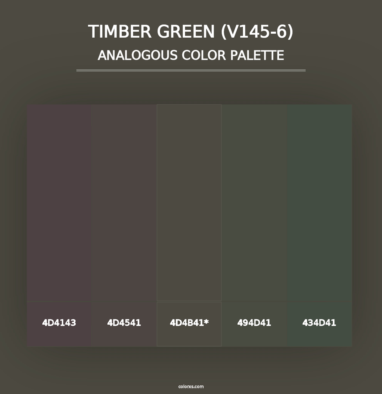 Timber Green (V145-6) - Analogous Color Palette