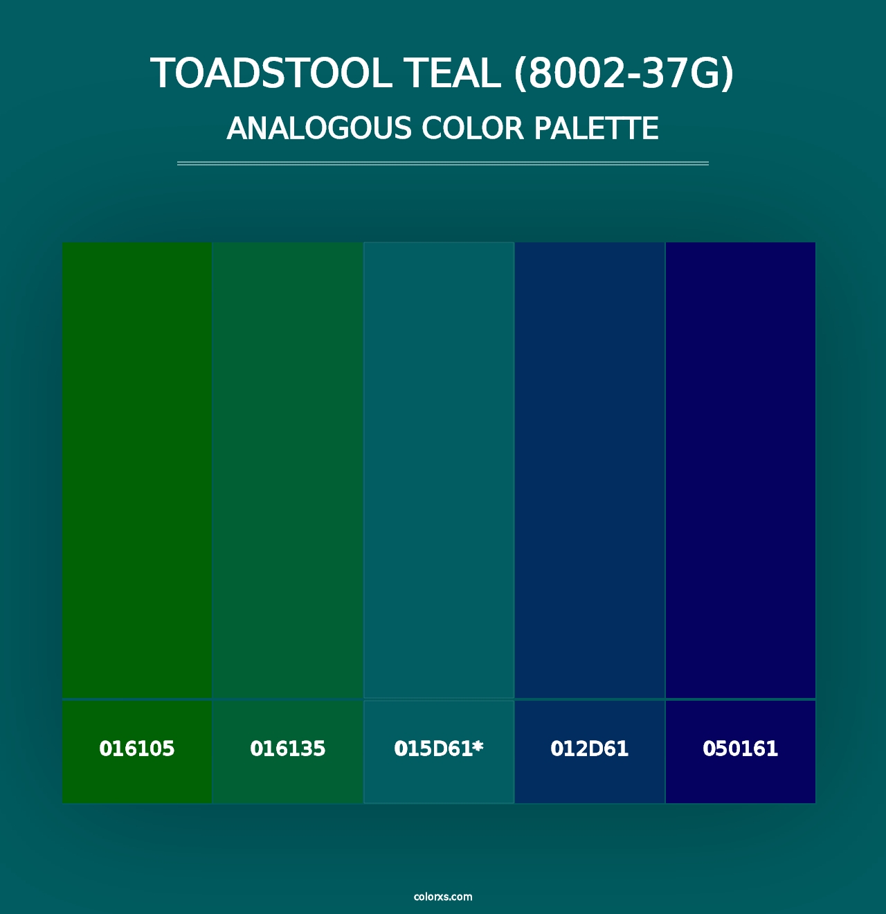 Toadstool Teal (8002-37G) - Analogous Color Palette