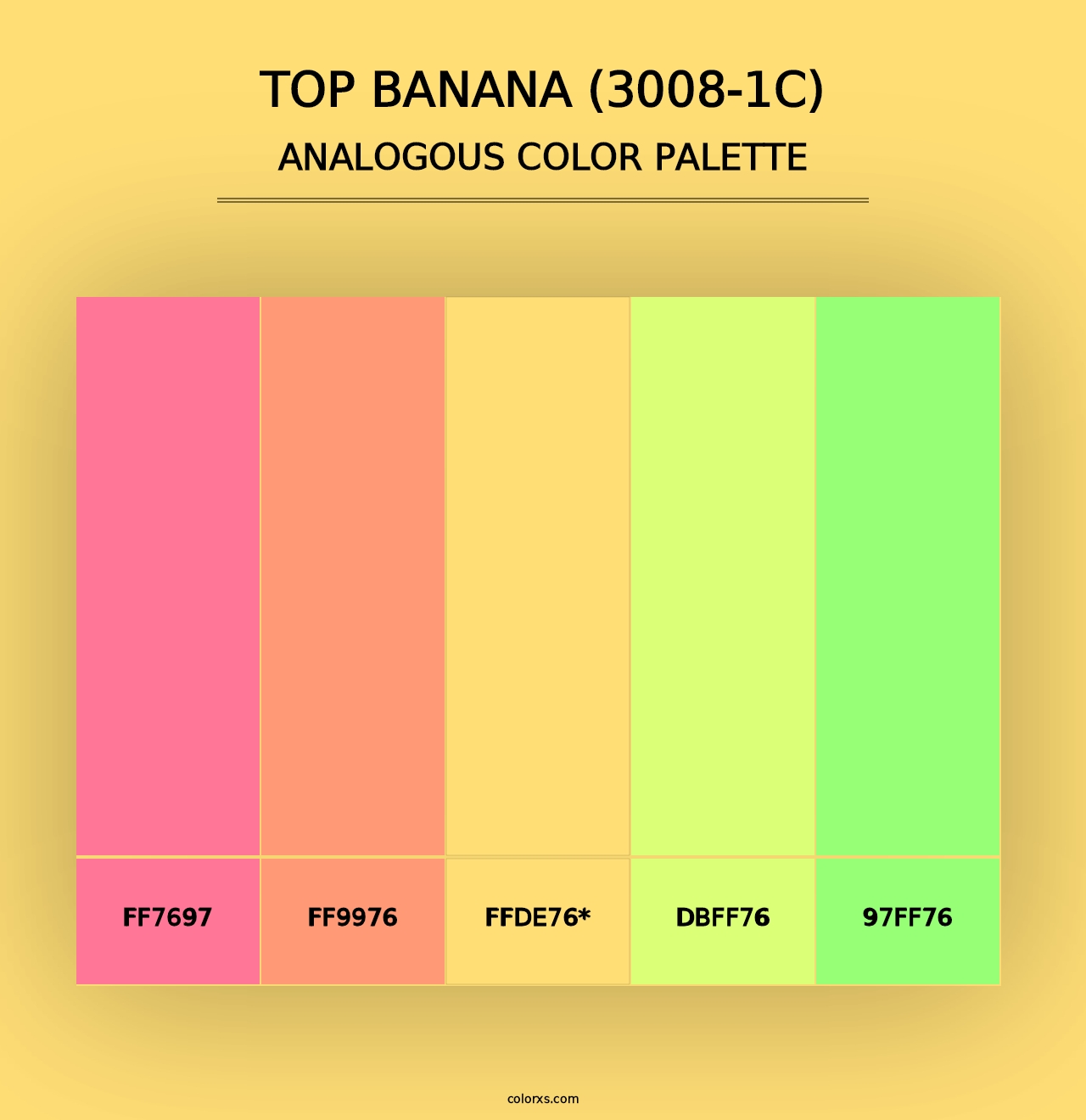 Top Banana (3008-1C) - Analogous Color Palette