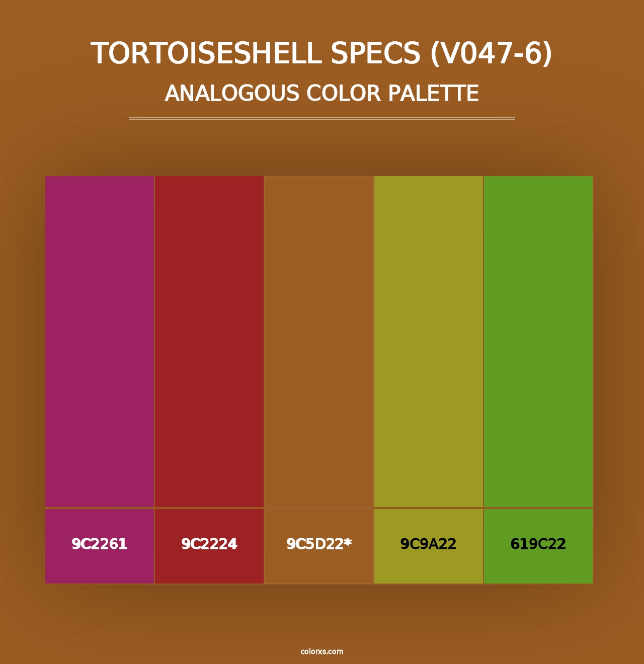 Tortoiseshell Specs (V047-6) - Analogous Color Palette