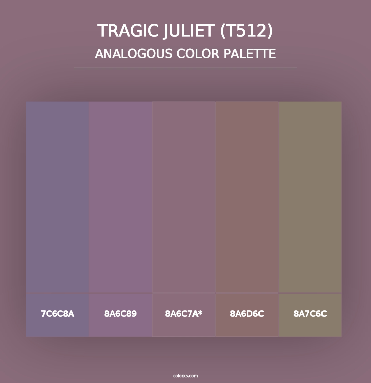 Tragic Juliet (T512) - Analogous Color Palette