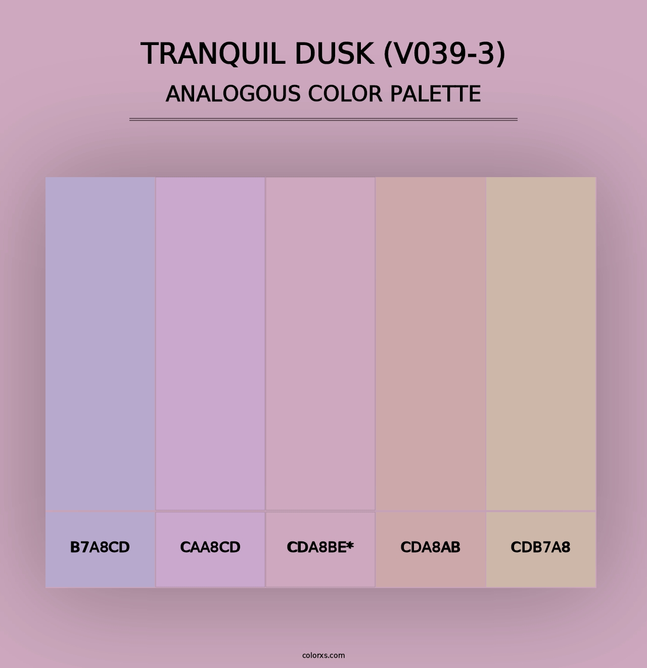 Tranquil Dusk (V039-3) - Analogous Color Palette