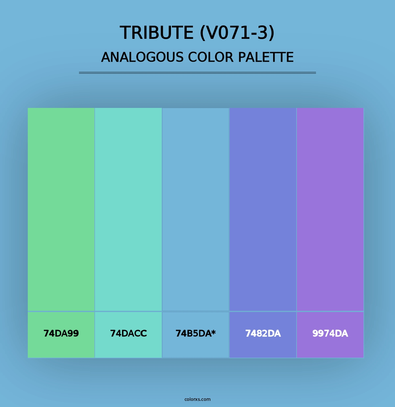 Tribute (V071-3) - Analogous Color Palette