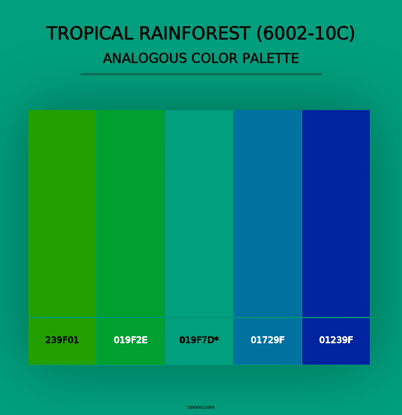 Tropical Rainforest (6002-10C) - Analogous Color Palette