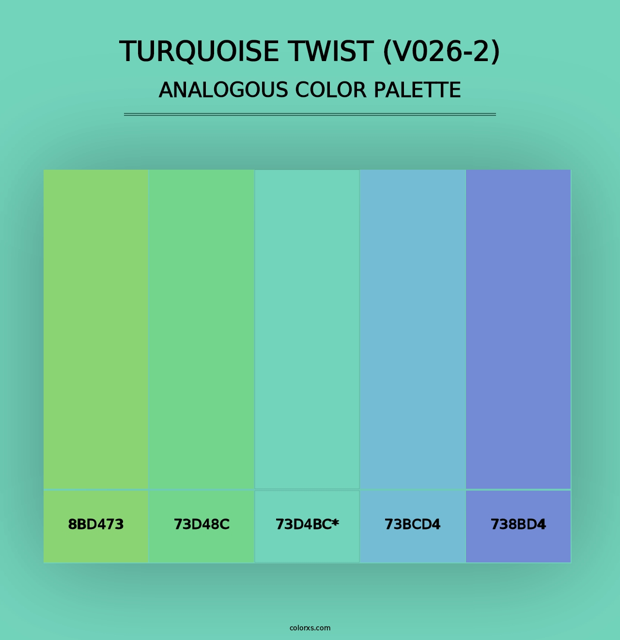 Turquoise Twist (V026-2) - Analogous Color Palette