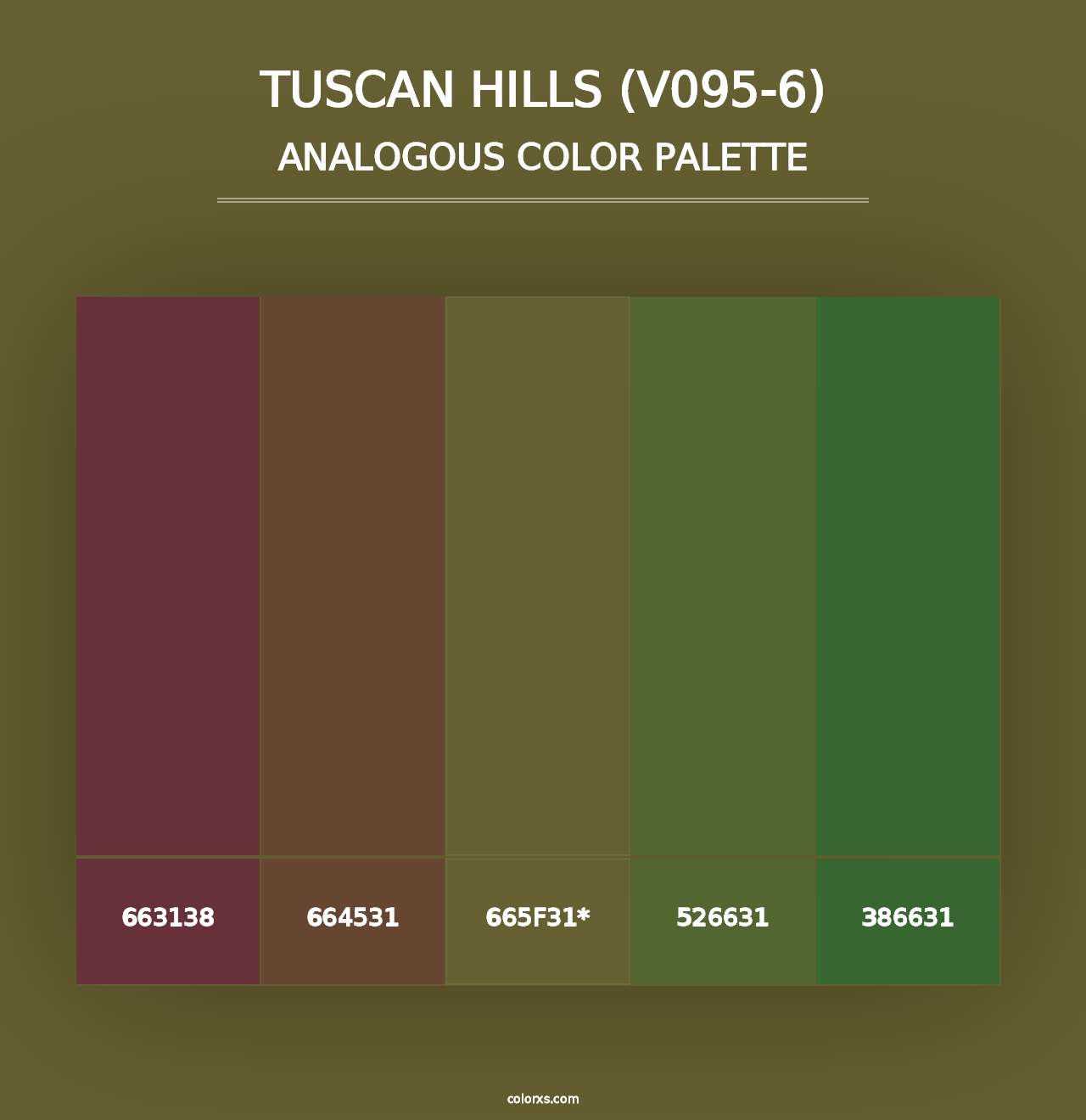 Tuscan Hills (V095-6) - Analogous Color Palette