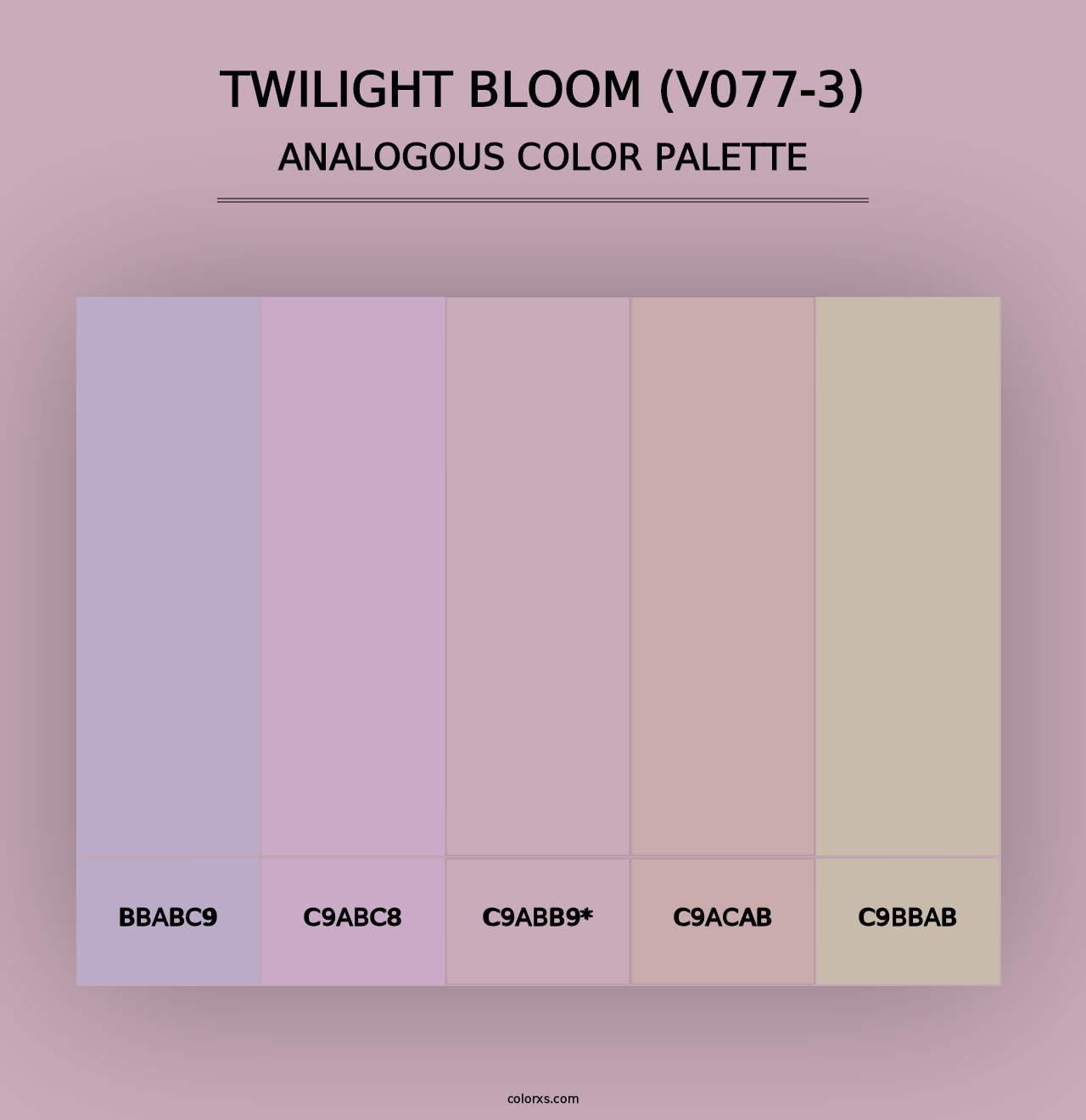 Twilight Bloom (V077-3) - Analogous Color Palette