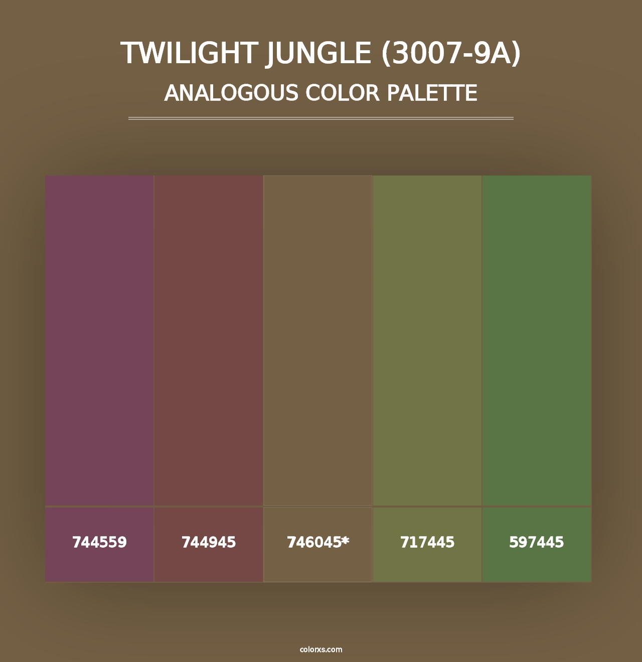 Twilight Jungle (3007-9A) - Analogous Color Palette