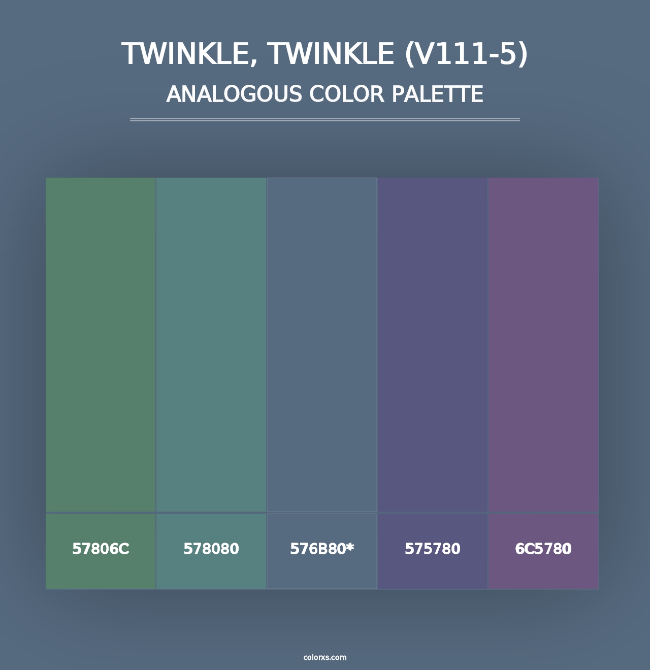 Twinkle, Twinkle (V111-5) - Analogous Color Palette