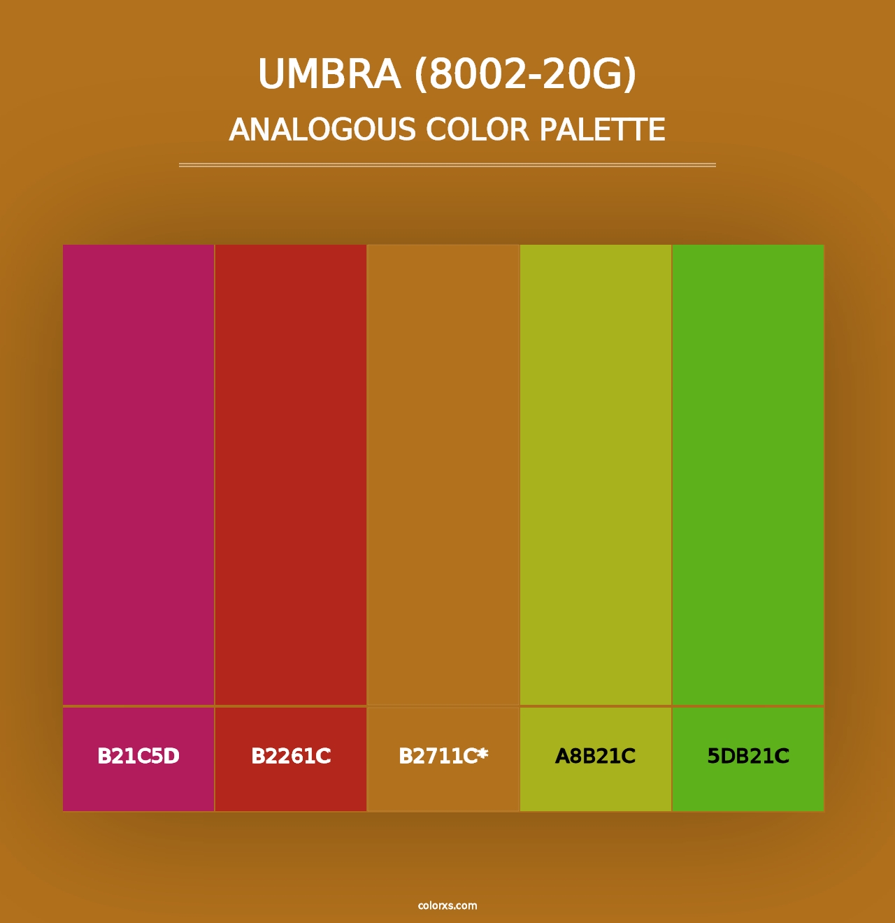 Umbra (8002-20G) - Analogous Color Palette