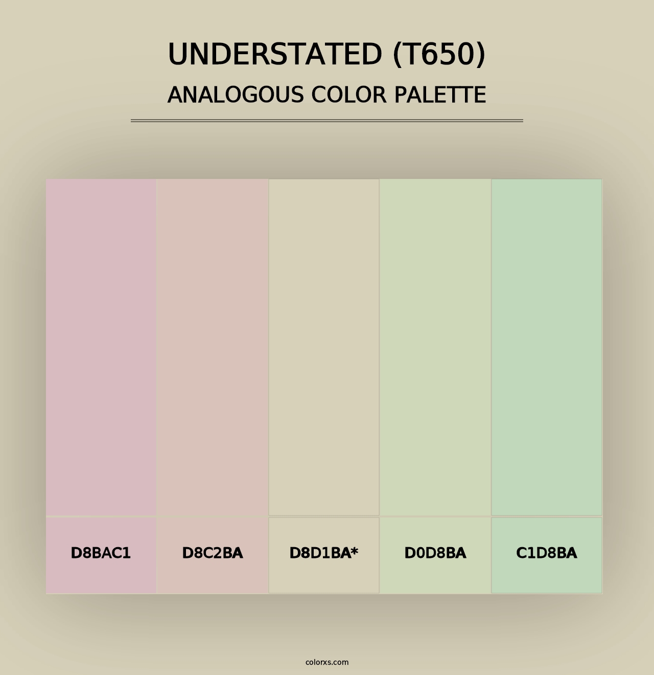 Understated (T650) - Analogous Color Palette