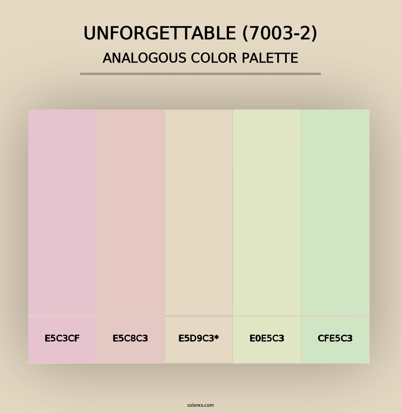 Unforgettable (7003-2) - Analogous Color Palette