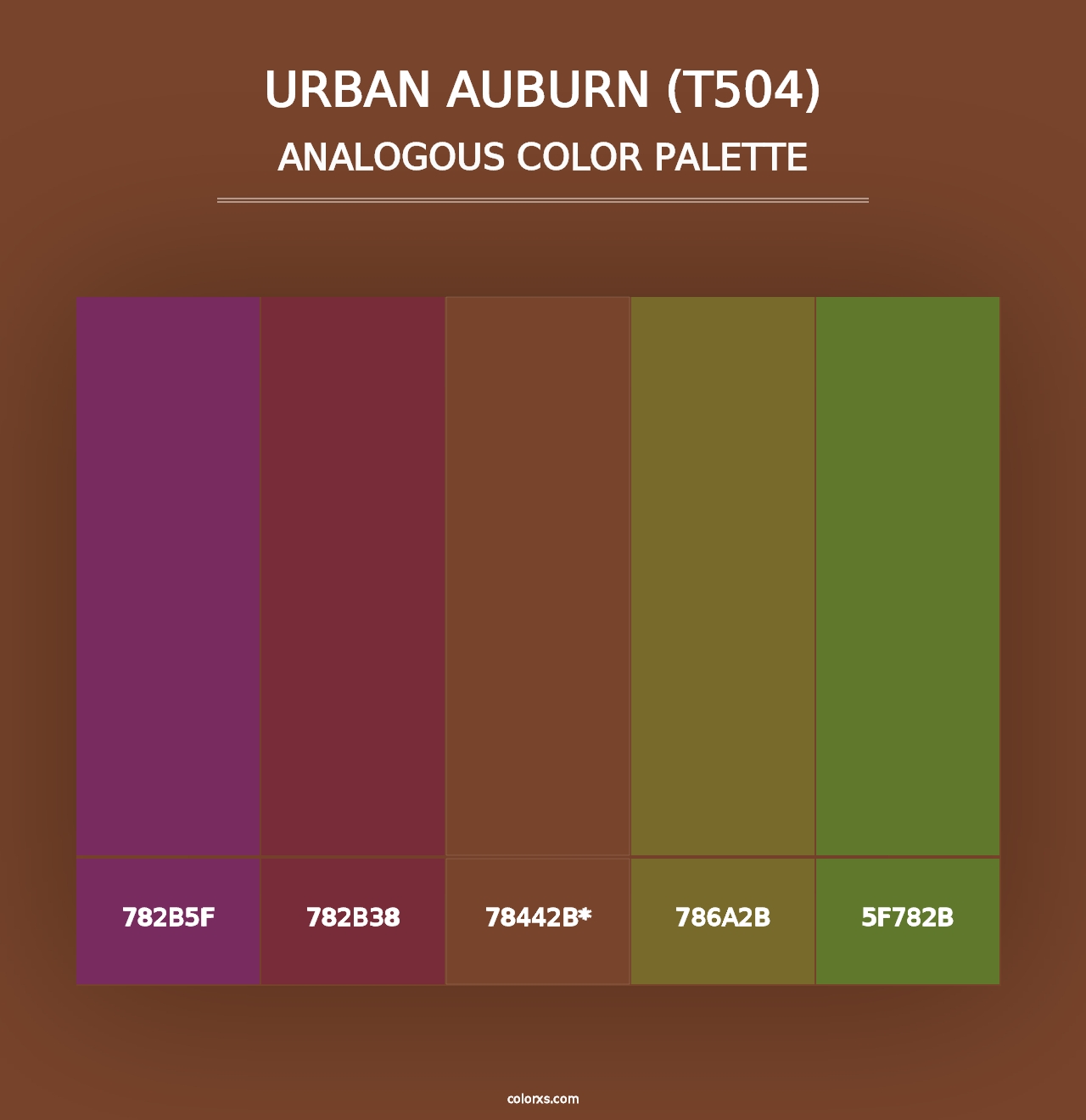 Urban Auburn (T504) - Analogous Color Palette