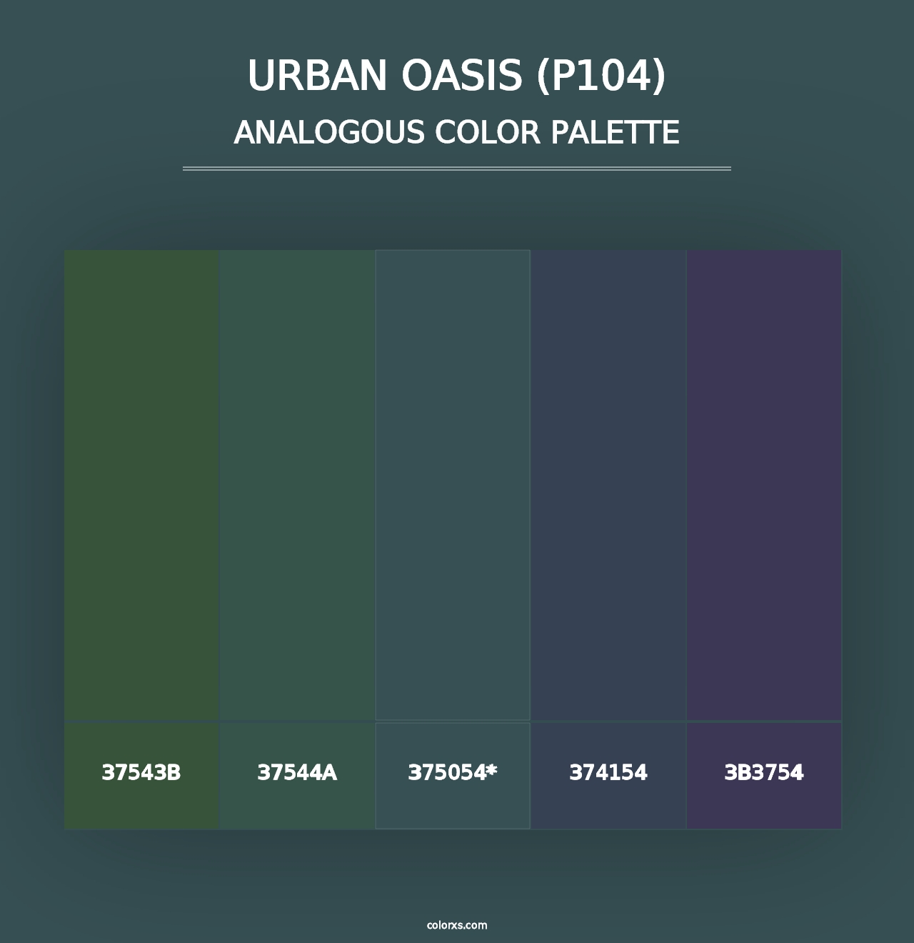 Urban Oasis (P104) - Analogous Color Palette