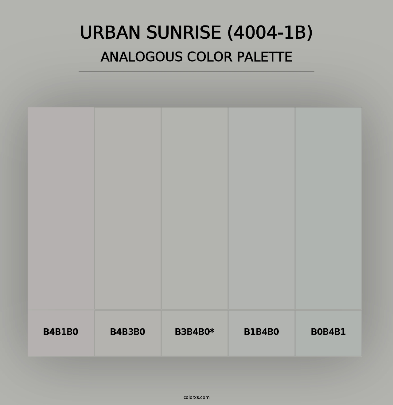 Urban Sunrise (4004-1B) - Analogous Color Palette