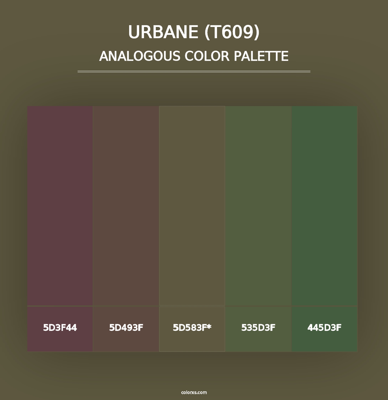 Urbane (T609) - Analogous Color Palette