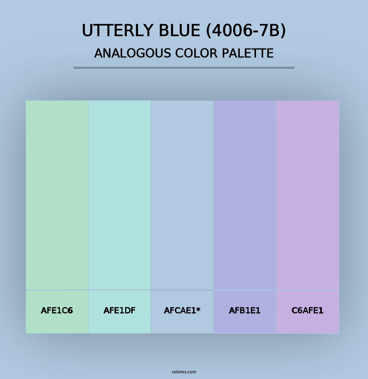 Utterly Blue (4006-7B) - Analogous Color Palette