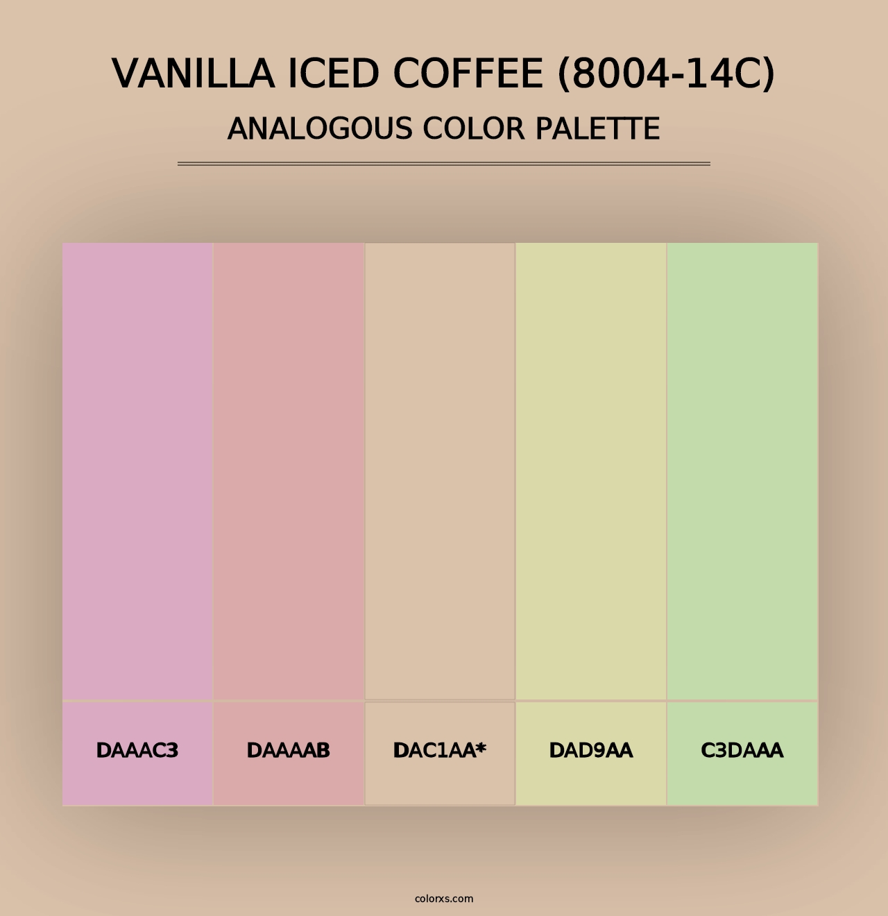 Vanilla Iced Coffee (8004-14C) - Analogous Color Palette