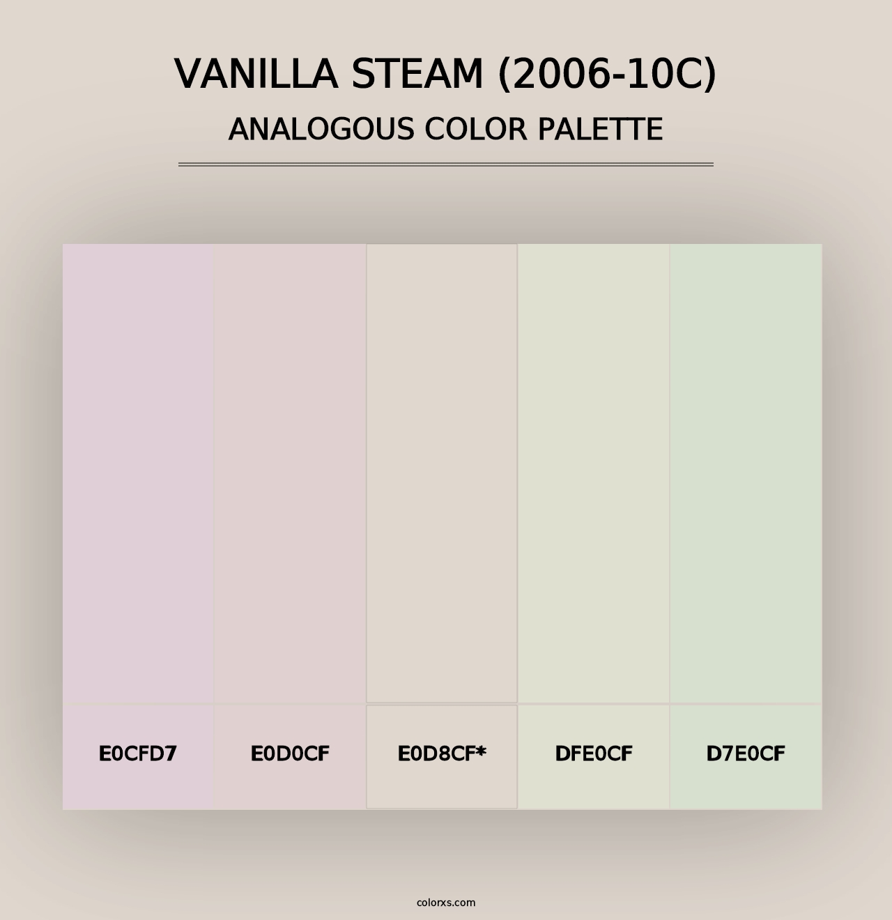 Vanilla Steam (2006-10C) - Analogous Color Palette