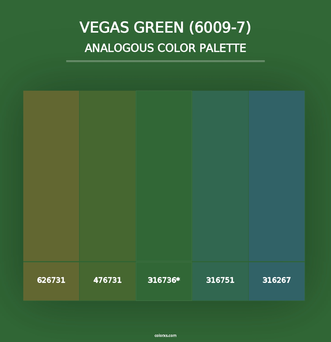 Vegas Green (6009-7) - Analogous Color Palette