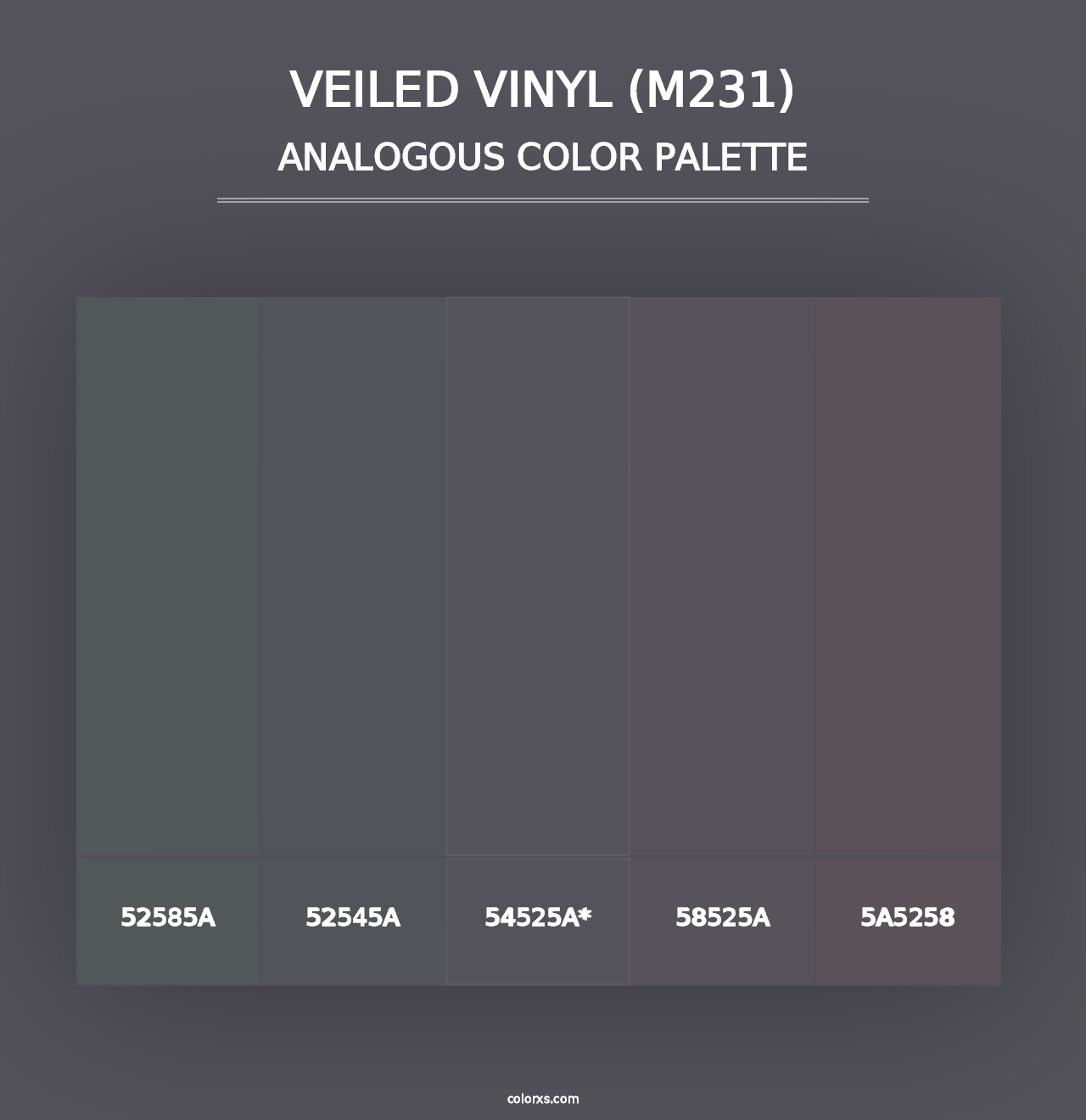 Veiled Vinyl (M231) - Analogous Color Palette