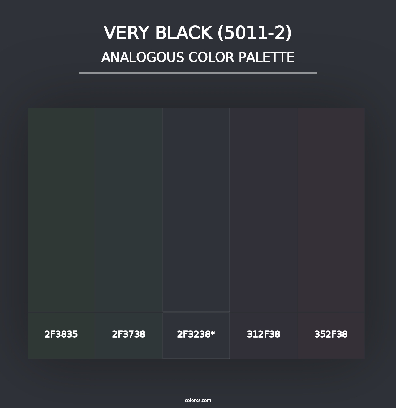 Very Black (5011-2) - Analogous Color Palette