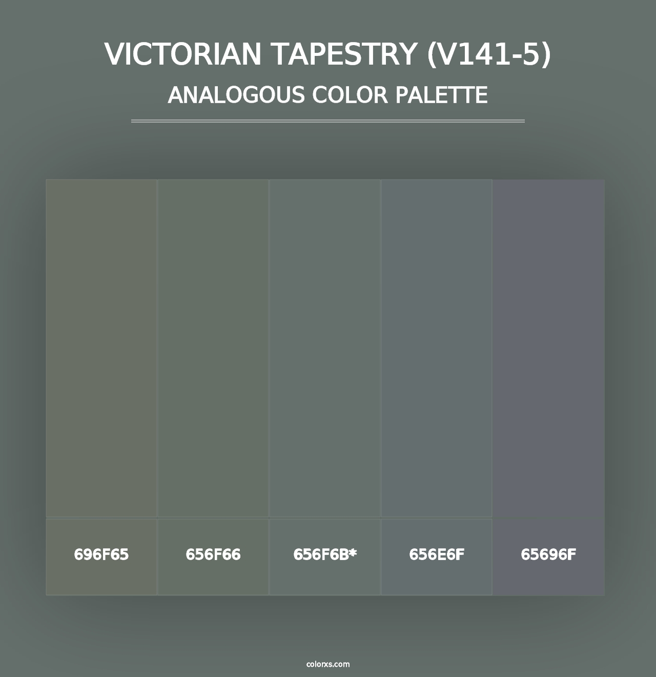 Victorian Tapestry (V141-5) - Analogous Color Palette