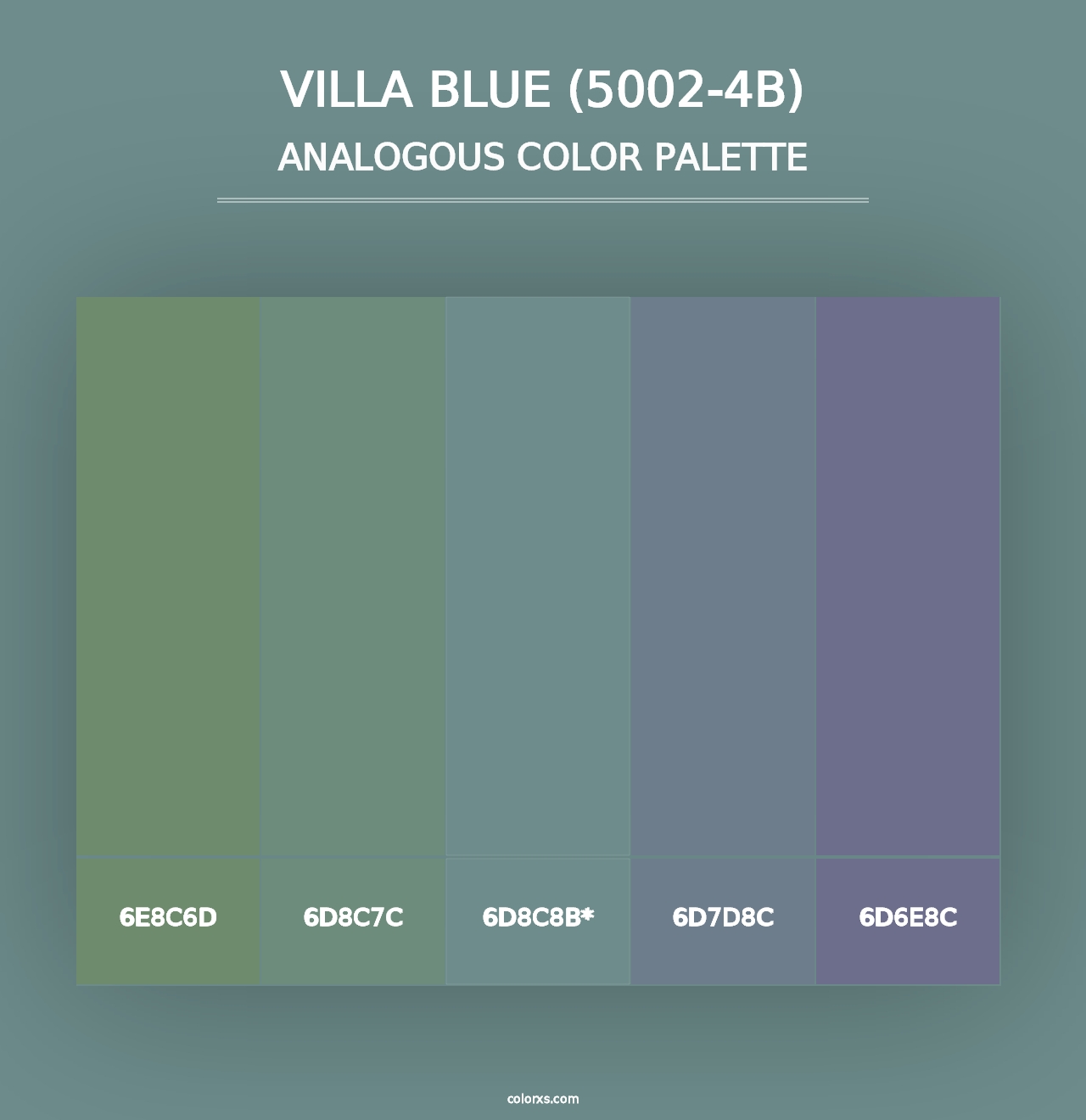 Villa Blue (5002-4B) - Analogous Color Palette