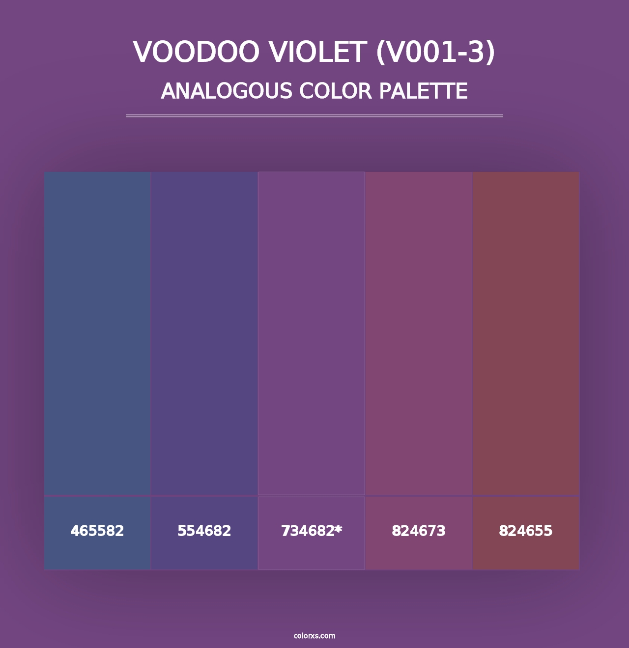 Voodoo Violet (V001-3) - Analogous Color Palette