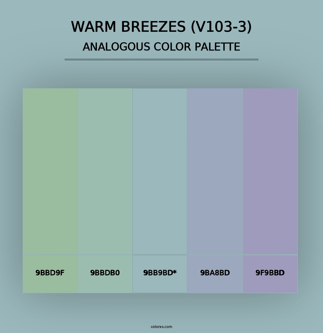 Warm Breezes (V103-3) - Analogous Color Palette