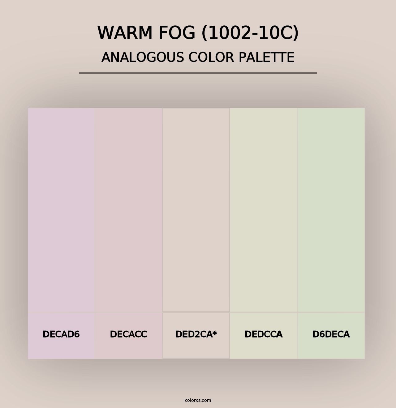 Warm Fog (1002-10C) - Analogous Color Palette