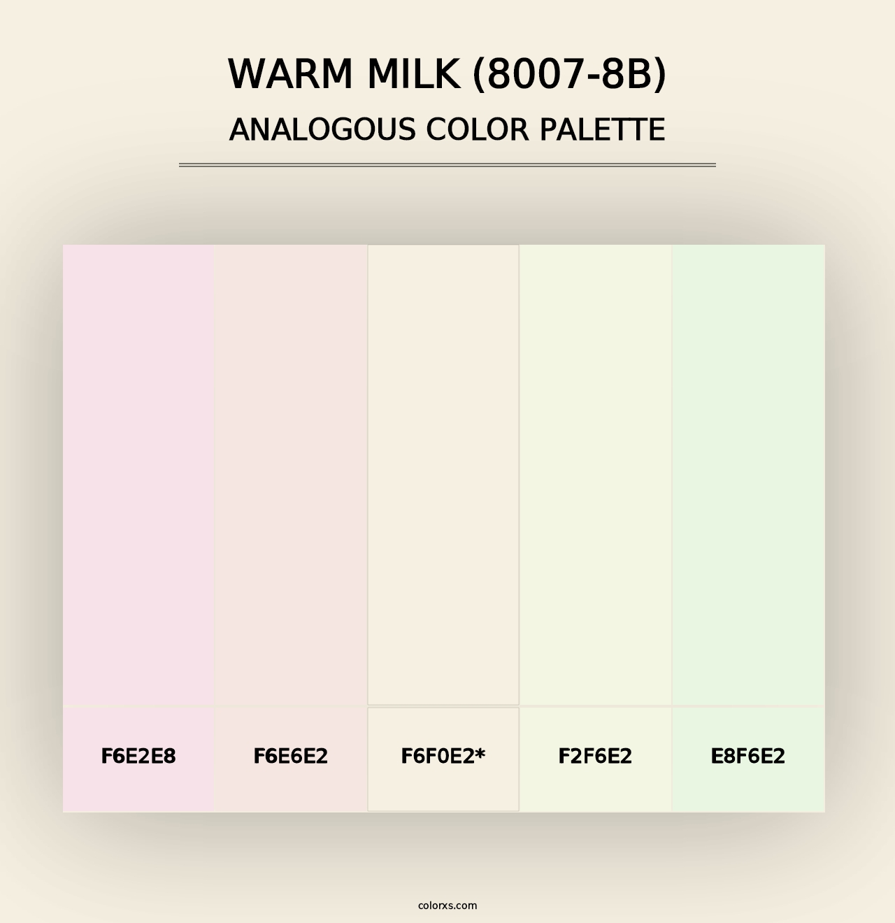 Warm Milk (8007-8B) - Analogous Color Palette