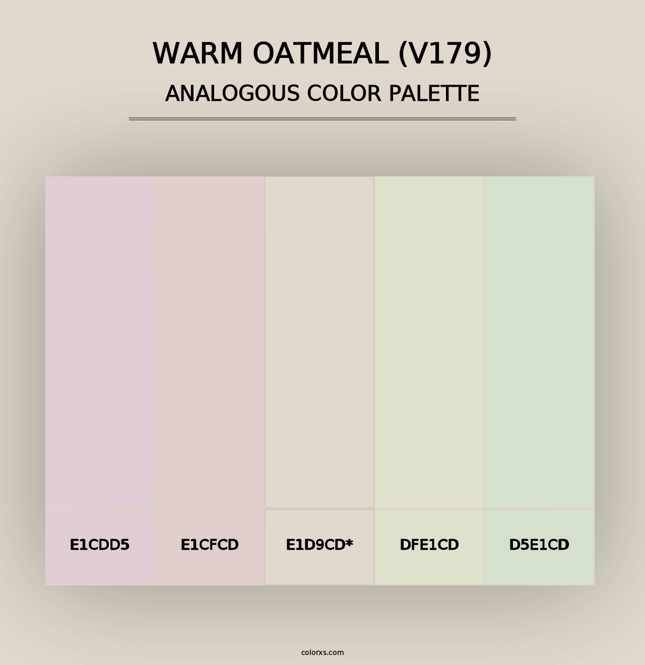 Warm Oatmeal (V179) - Analogous Color Palette