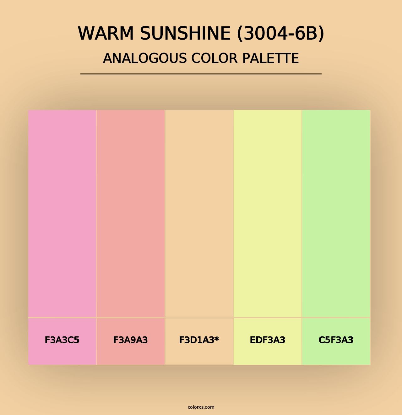 Warm Sunshine (3004-6B) - Analogous Color Palette