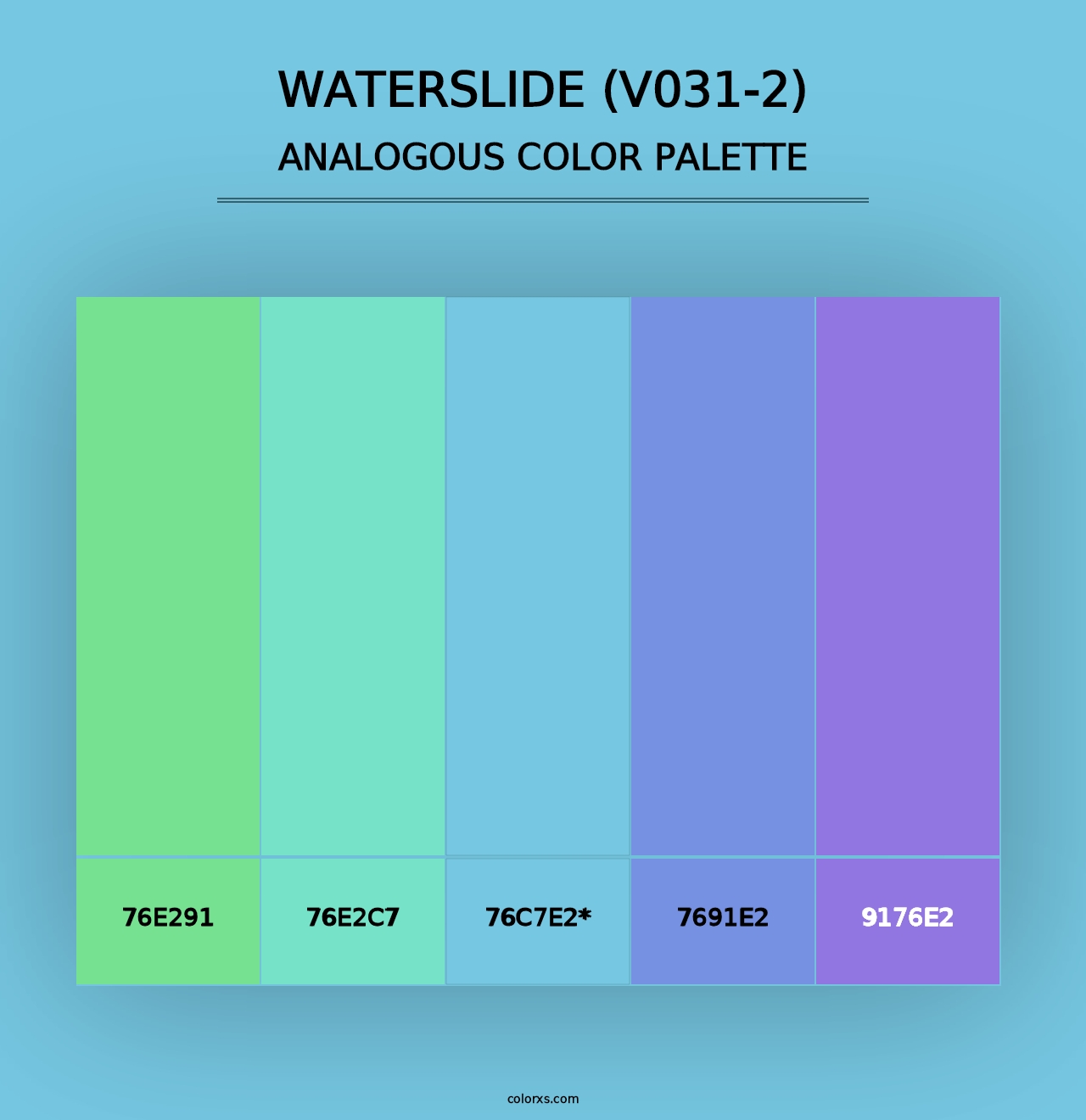 Waterslide (V031-2) - Analogous Color Palette